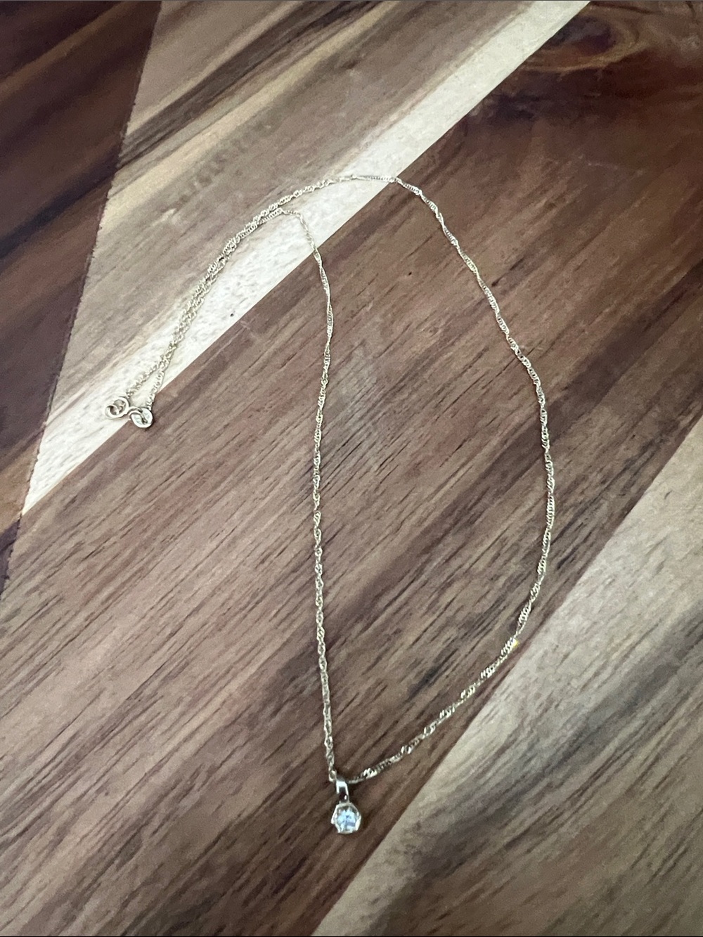 14k Solid Gold Pendant Necklace with Diamond pendant- Women Jewelry